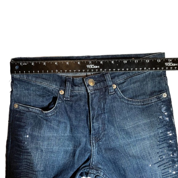 Versace Jeans‎ Couture Y2K Sequin Accent Size 26 • 40 - Picture 5 of 8